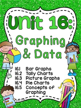 Preview of First Grade Math Centers Graphing and Data Analysis Activities Worksheets Games