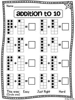 First Grade Math Unit 3 Addition to 10 by Miss Giraffe | TpT