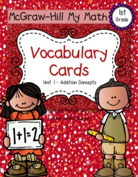 Preview of First-Grade Math Vocabulary - BUNDLE {My Math Series - ALL Units}{CCSS aligned}