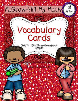Preview of First-Grade Math Vocabulary {My Math Series - Unit 10}{CCSS aligned}