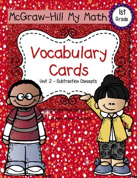 Preview of First-Grade Math Vocabulary {My Math Series - Unit 2}{CCSS aligned}