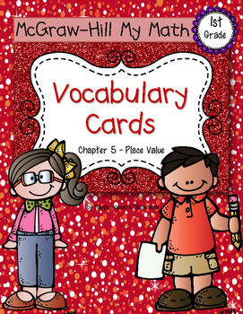 Preview of First-Grade Math Vocabulary {My Math Series - Unit 5}{CCSS aligned}