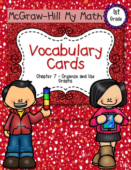 Preview of First-Grade Math Vocabulary {My Math Series - Unit 7}{CCSS aligned}