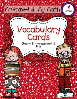 Preview of First-Grade Math Vocabulary {My Math Series - Unit 8}{CCSS aligned}