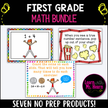 Preview of First Grade Math Warm Up and Fluency BUNDLE (NO PREP)