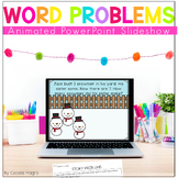 First Grade Math Word Problems PowerPoint Winter Math Story Problems