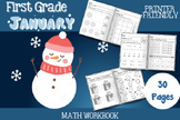 First Grade Math Workbook Winter Theme
