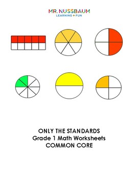 Preview of First Grade Math Worksheet Collection - Just the Standards