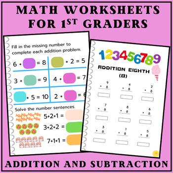 First Grade Math Worksheets: Addition and Subtraction - Games and ...