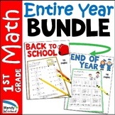 First Grade Math Worksheets BUNDLE - Back to School to End