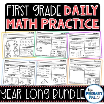 Preview of First Grade Math Practice Bundle
