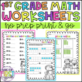 First Grade Math Worksheets #1: No Prep Math Printables