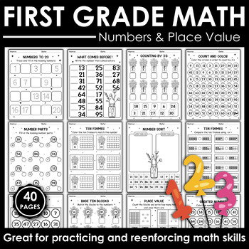 First Grade Math Worksheets and Activities: Numbers and Place Value