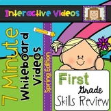 First Grade Math and ELA Review 7 Minute Whiteboard Videos