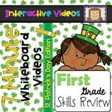 First Grade Math and ELA Review 7 Minute Whiteboard Videos