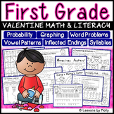 First Grade Math and Literacy Activities for Valentine's Week