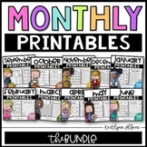 First Grade Math and Literacy Printables - BUNDLE - 10 months