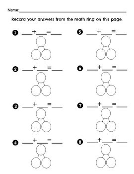 first grade math for addition number bonds for sums up to