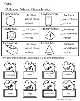 3d shapes worksheets 1st grade math worksheets for practice homework test