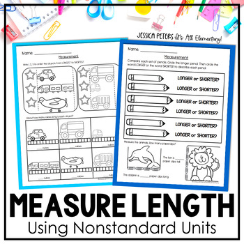nonstandard measurement worksheets 1st grade math full week of practice