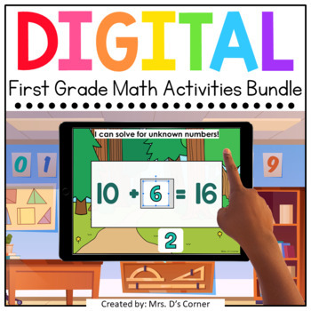Preview of First Grade Mathematics Standards Aligned Digital Bundle