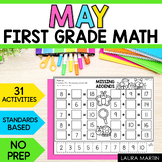First Grade May Math Worksheets - Spring Math Activities -