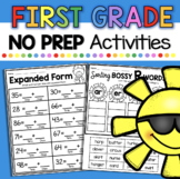 First Grade May Worksheets Activities Math Phonics Independent Review Packet