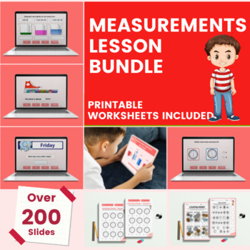 Preview of First Grade Measurement Bundle Activities | Worksheets