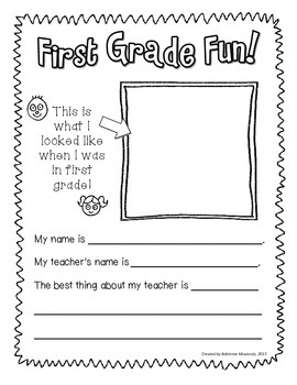 First Grade Memory Book writing packet by Adrienne Mosiondz | TpT