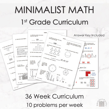 Preview of First Grade Minimalist Math Curriculum