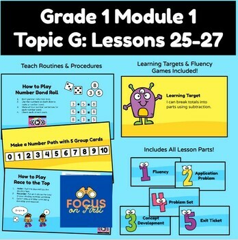 Preview of First Grade Module 1 Lessons 25-27 Original Eureka Aligned