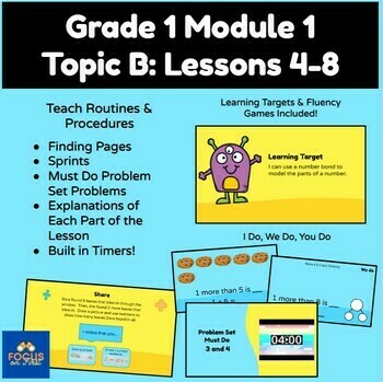 Preview of First Grade Module 1 Lessons 4-8 Original Eureka Aligned