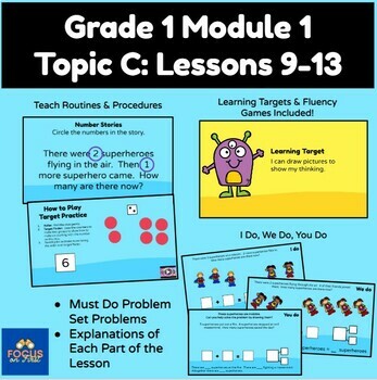 Preview of First Grade Module 1 Lessons 9-13 Original Eureka Aligned