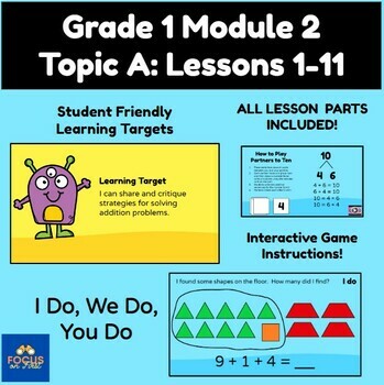 Preview of First Grade Module 2 Lessons 1-11 Original Eureka Aligned
