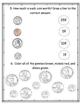 First Grade - Money Assessment by Teaching with Miss Schlotman | TPT