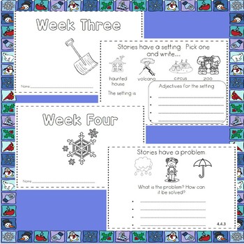 January First Grade Writing Prompts | January 1st Grade Writing Journal