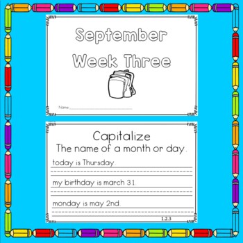 first grade writing writing activities prompts or journals september