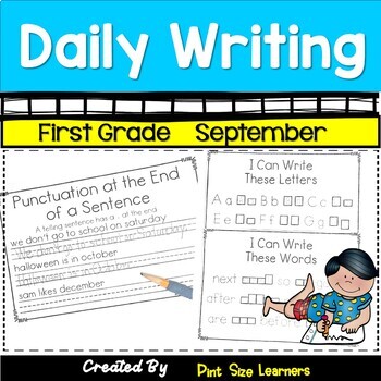 September Writing Prompts for 1st Grade | September Daily Writing Journal