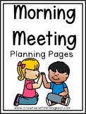 FREE Morning Meeting Planner