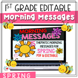 First Grade Morning Messages {15 Spring Themes}