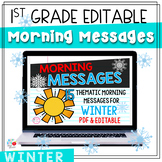 First Grade Morning Messages {15 Winter Themes}