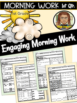 Preview of First Grade Morning Work 1st QTR | Back To School | Distance Learning
