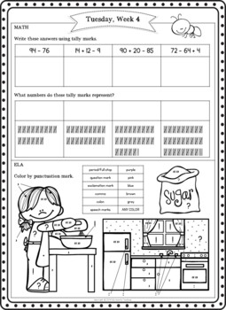 Second Grade Summer Packet (Second Grade Summer Review Homework)