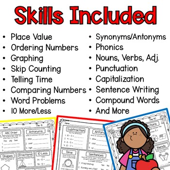 First Grade Morning Work Bundle by Shelly Sitz | TPT