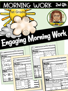 Preview of First Grade Morning Work | 2nd Quarter (October, November, December) 