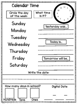 free first grade morning work binder sample tpt