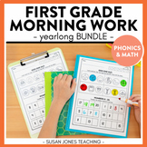 First Grade Morning Work: Phonological Awareness & Math Skills