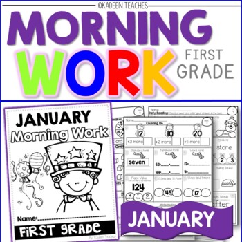 Preview of First Grade Morning Work-January