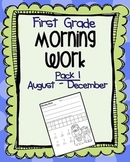 First Grade Morning Work Pack 1 (August-December)