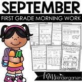 September Morning Work for First Grade